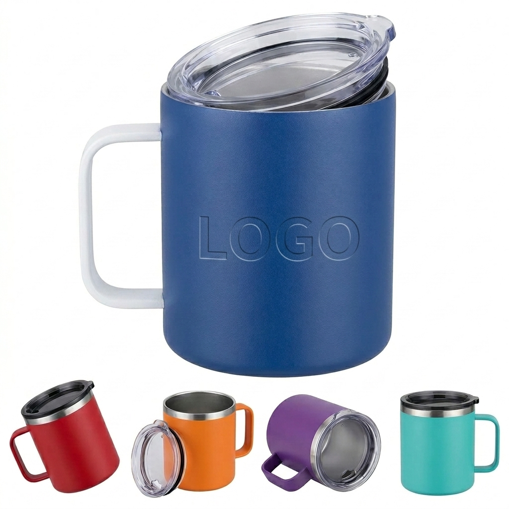 Stainless Steel Thermal Mug with Handle and Inner Scale