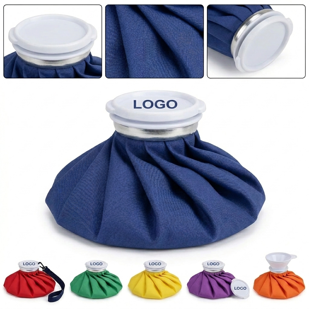 Polyester Cold Therapy Ice Bag with PVC Liner - 9 Inch Vintage Style