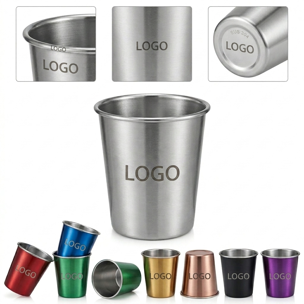16oz Stainless Steel Reusable Cup - BPA-Free, Stackable, 500ml