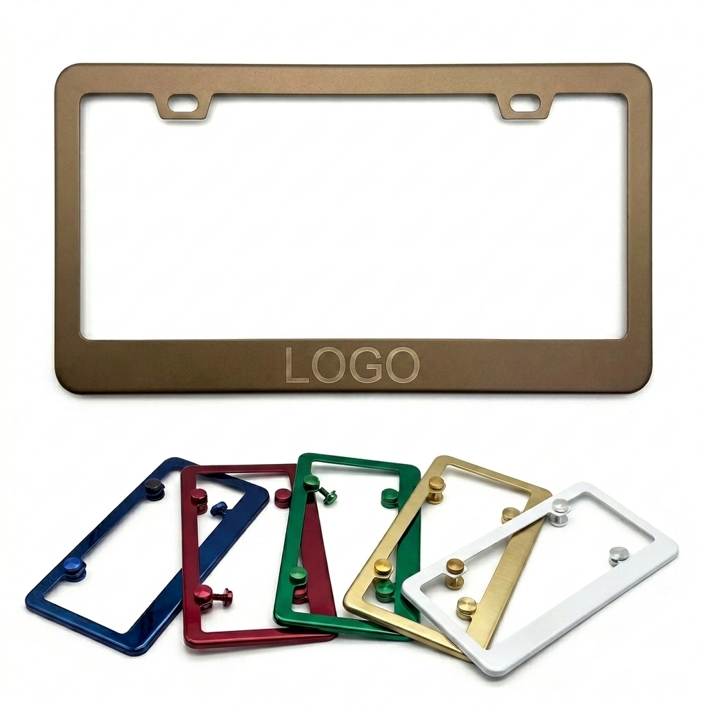 Durable Shiny License Plate Border Frame - Universal Fit for Most Vehicles & States