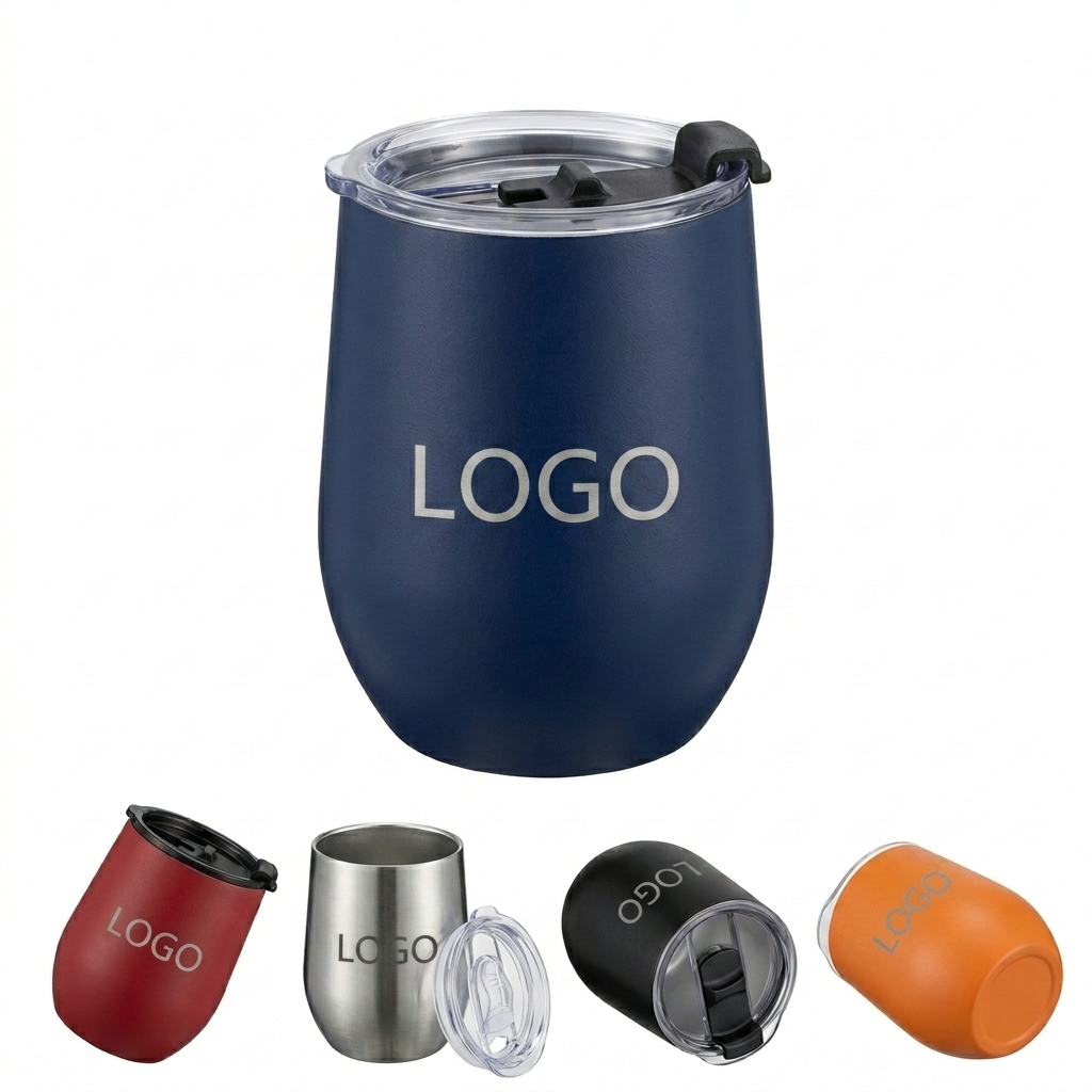 Sweat-Free Elegance: 12oz Frosted Stainless Steel Insulated Wine Cup