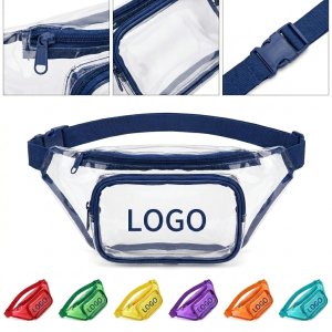 Waterproof Clear PVC Waist Pack - Adjustable Crossbody Fanny Bag