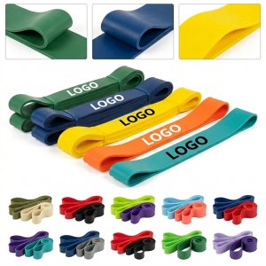 Heavy-Duty Silicone Yoga Stretch Bands Set - 5 Levels of Resistance for Toning & Fitness