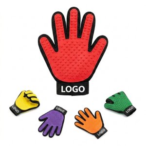 Eco-Friendly Rubber Pet Hair Removal Glove - Bath & Daily Grooming Brush